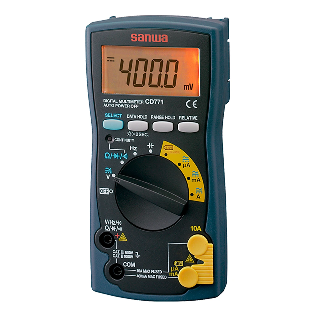 CD771 Multimetro Digital, 600V Ac/Dc, Frecuencia, Capacitancia Y Diodos