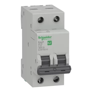 Interruptor Termomagnético Schneider Easy9 2P 10A Curva C 6kA EZ9F56210