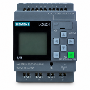PLC Siemens LOGO! 230RCE 8DI/4DO Relé 115–230V AC/DC con Display y Ethernet 6ED1052-1FB00-0BA8