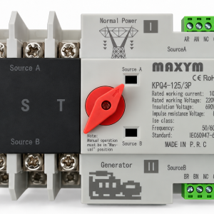 Interruptor de transferencia automática MAXYM KPQ4-125/3P — 125 A, 3P, 220 VAC