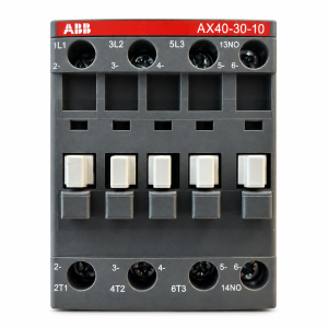 Contactor ABB AX40-30-10-80, 3 polos, 40 A, bobina 220–230 V AC 50 Hz / 230–240 V AC 60 Hz